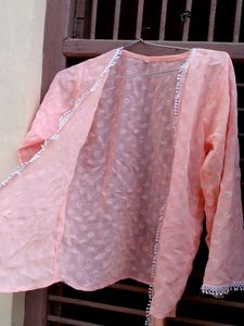 Pink Sleeveless Top With Shrug