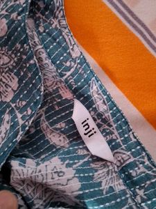Blue Floral Print Short Kurti | Size M