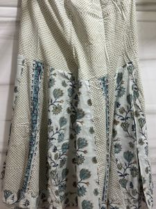 blue and white sharara set