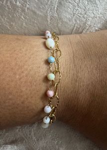 Gold Tone Beaded Bracelet