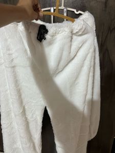 Fluffy White Lounge Set (L to XL SIZE)