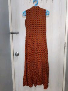 Libas Orange Printed Ethnic Jacket
