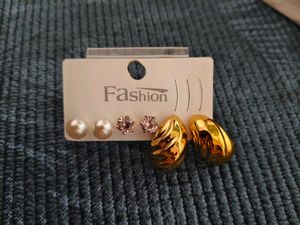 aesthetic earrings 4 pairs