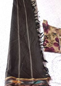 new silk saree with kurti set