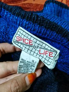 Blue Made In Hong Kong Sweat Shirt For Girls