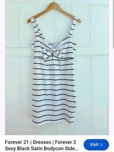 Forever21 Striped Tie-Front bodycone