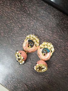 Peacock Jhumka Earrings