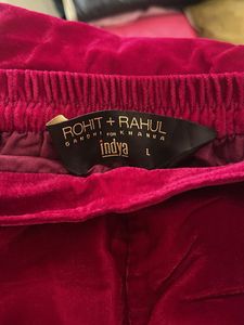 Maroon Velvet Lehenga Choli with Cape