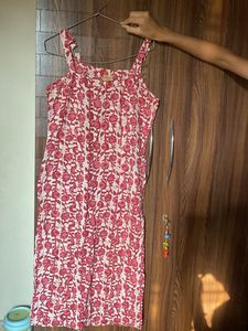Beautiful Red Floral Block Print Kurta