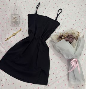 Black Spaghetti Strap Mini Dress