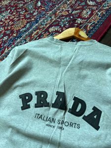 Prada Grey Crewneck Sweatshirt