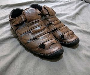Men's Brown Synthetic Leather Sandals
