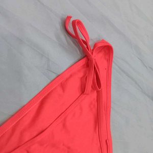 😍 Coral Bikini Bottom with Ties