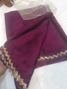 Elegant Purple Blouse with Embellishments