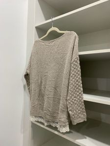 Women Crochet Knit Sweater