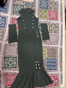 Elegant Olive Green Gown