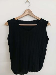 Sleeveless Black Top
