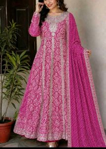 Elegant Pink Embroidered Kurta Set