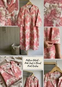 Floral Print Cotton Kurta
