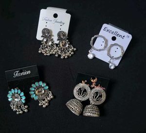 Set of 4 Pairs Designer Earrings