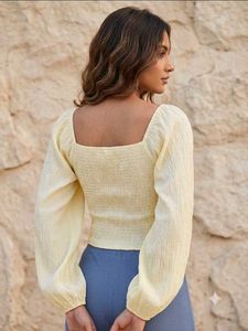 Chic Cream Textured Tie-Front Crop Top