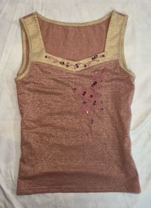 Vintage y2k pink sequin top