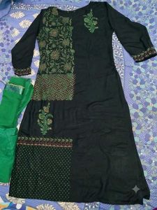 Printed Kurta Set with Dupatta &amp; Pants