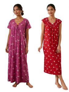 Pack of 2 reyon Nighties