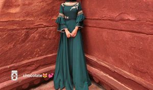 gown with duppata set 💚