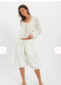 Free people Lace Trim blouse