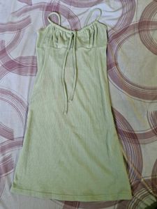 Ribbed Sweetheart Neck Mini Dress