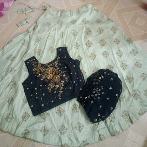 ghagra with blouse and jacket