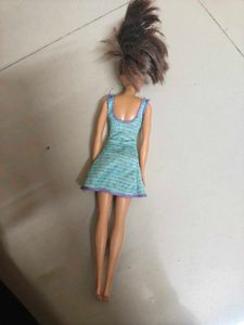 Doll with Striped Dress