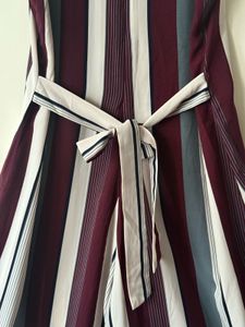 Chic Striped V-Neck Jumpsuit
