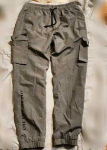 Men's Grey Cargo Joggers