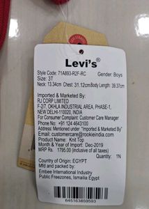 (Imported) Levi’s Kids Classic Red Polo Tshirt