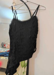 Elegant Black Lace Cami Top