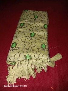 Vintage Floral Scarf with Tassels