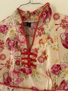 Chic Floral Print Cheongsam Top