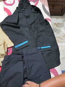 kid's Pink Kurta Set with Nehru Jacket