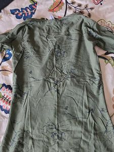 Green Floral Print Kurta