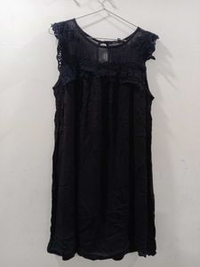 Black Dress with Lace Detail