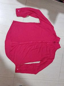 Vibrant Pink Button-Up Shirt
