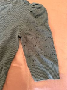 Black Ribbed Puff Sleeve Top
