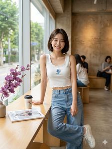 Cute White Cropped Tank Top