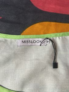MissLook Green Geometric Print XXL Top