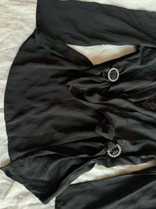 Black Sequin &amp; Embellished Blouse