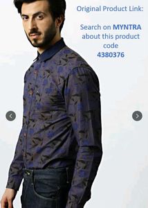 Mr Bowerbird Men Grey &amp; Blue Slim Fit Shirt