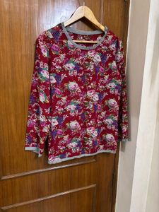 Floral Print Long Sleeve Top