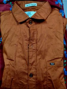 Men's Classic Orange Long Sleeve Shirt